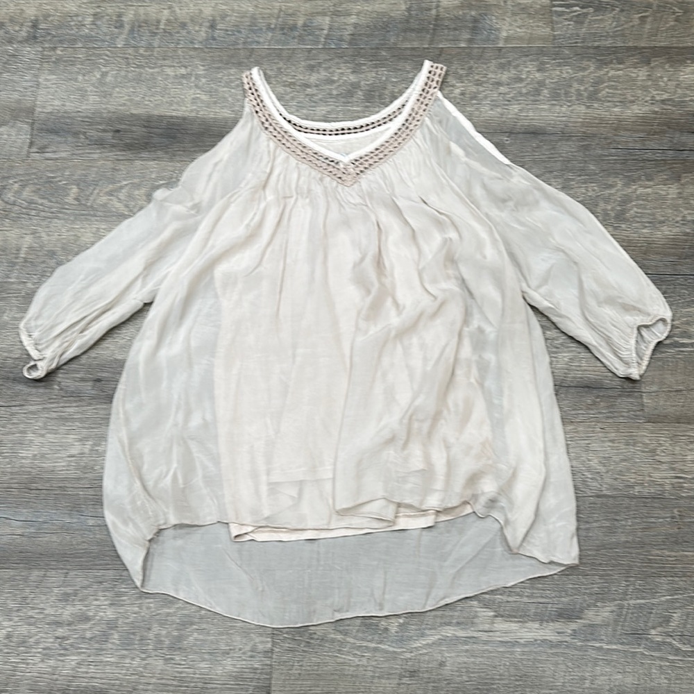 Elena Baldi off the shoulder blouse